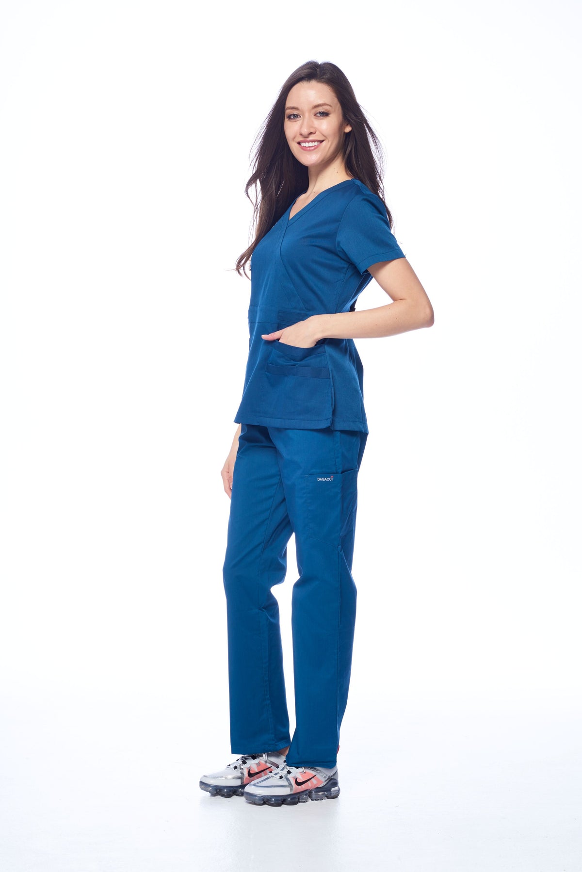 DAGACCI OFFICIAL Natural Stretch Women's Y-Neck Scrub Sets [NS2102]
