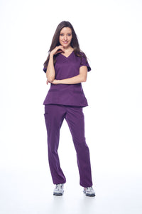 DAGACCI OFFICIAL Natural Stretch Women's Y-Neck Scrub Sets [NS2102]