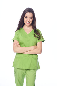 DAGACCI OFFICIAL Natural Stretch Women's Y-Neck Scrub Sets [NS2102] Combined