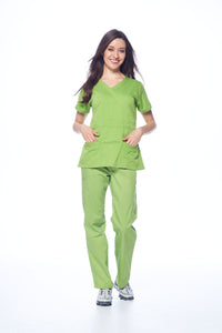 DAGACCI OFFICIAL Natural Stretch Women's Y-Neck Scrub Sets [NS2102]