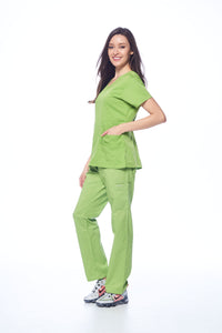 DAGACCI OFFICIAL Natural Stretch Women's Y-Neck Scrub Sets [NS2102]