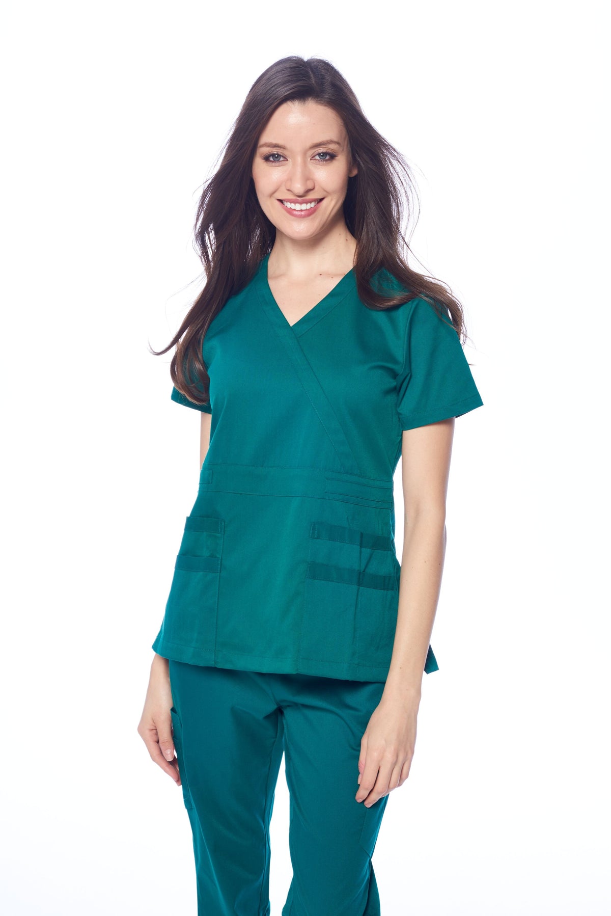 DAGACCI OFFICIAL Natural Stretch Women's Y-Neck Scrub Sets [NS2102] Combined