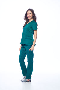 DAGACCI OFFICIAL Natural Stretch Women's Y-Neck Scrub Sets [NS2102]