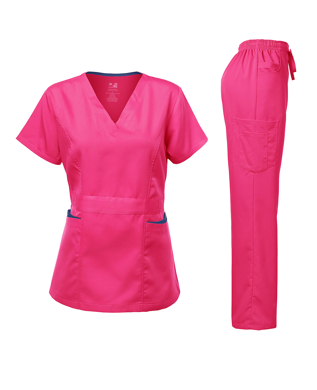 DAGACCI OFFICIAL Natural Stretch Women's V-Neck Scrub Sets [NS2100] Combined