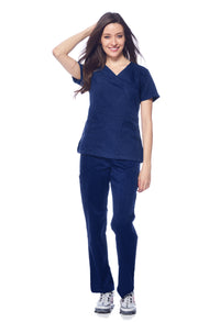 DAGACCI MEDICAL UNIFORM® Natural Stretch® Women's Y-Neck Scrub Sets [NS2102]