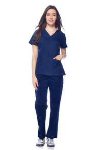 DAGACCI MEDICAL UNIFORM® Natural Stretch® Women's Y-Neck Scrub Sets [NS2102]