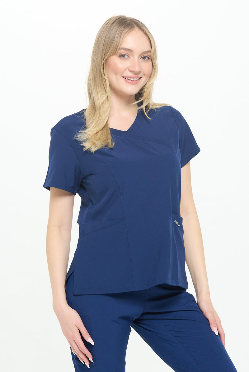 DAGACCI OFFICIAL 4-Way Stretch Y-Neck Medical Scrub Sets [FS2300] Combined
