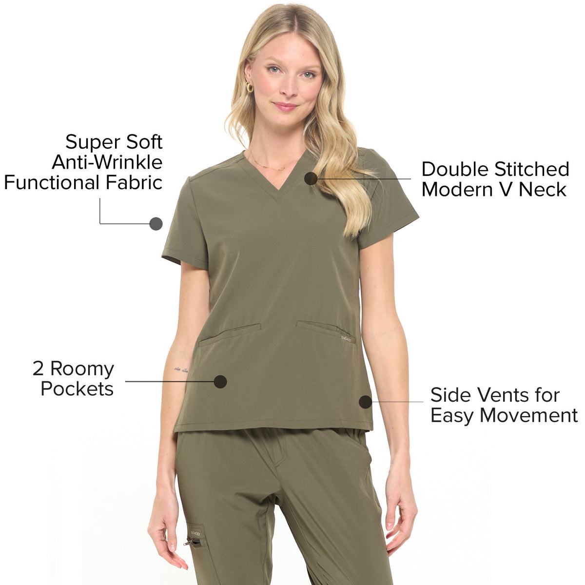 DAGACCI OFFICIAL 4-Way Stretch Unisex Jogger Scrubs Sets [FS2802] Combined