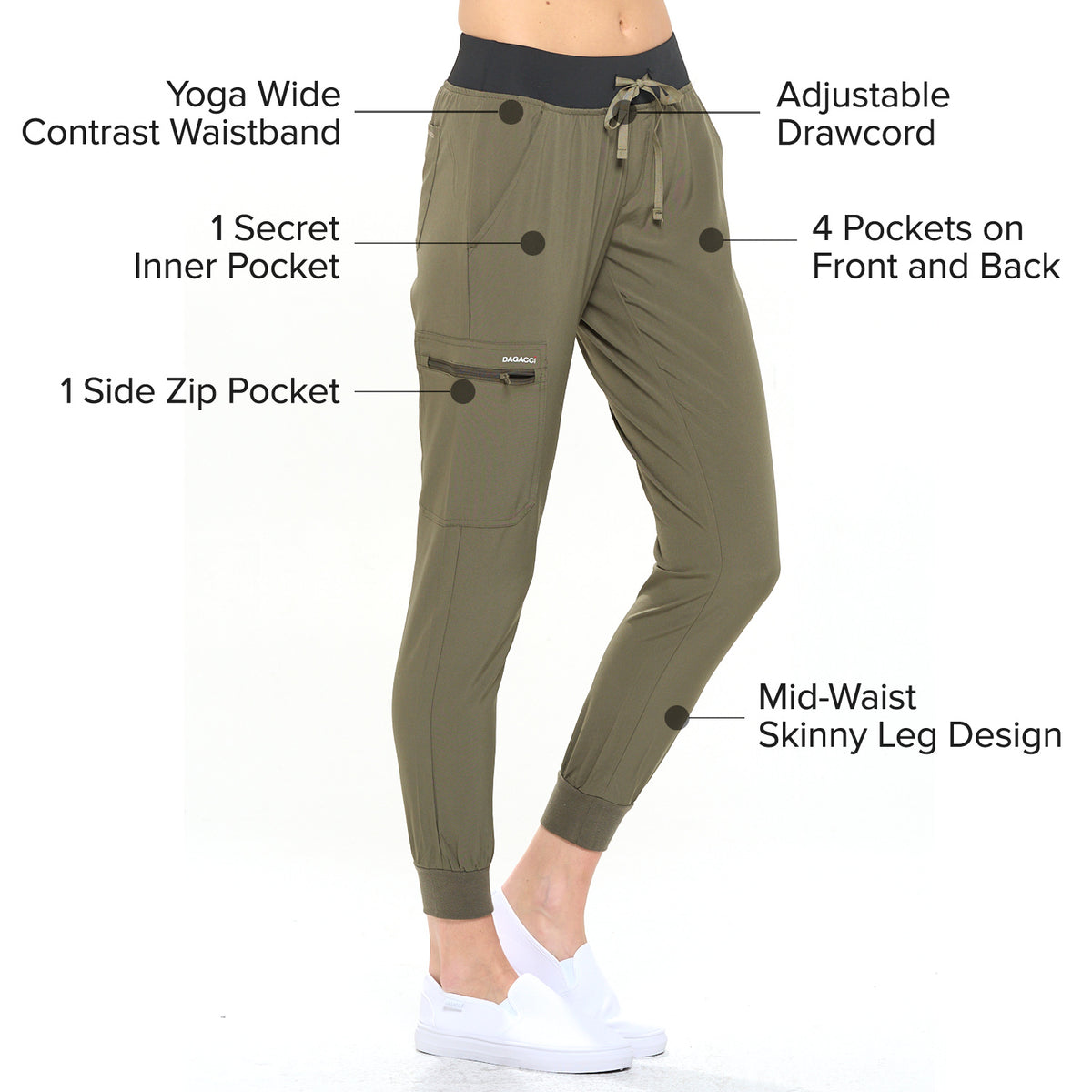 DAGACCI OFFICIAL 4-Way Stretch Unisex Jogger Scrubs Sets [FS2802]
