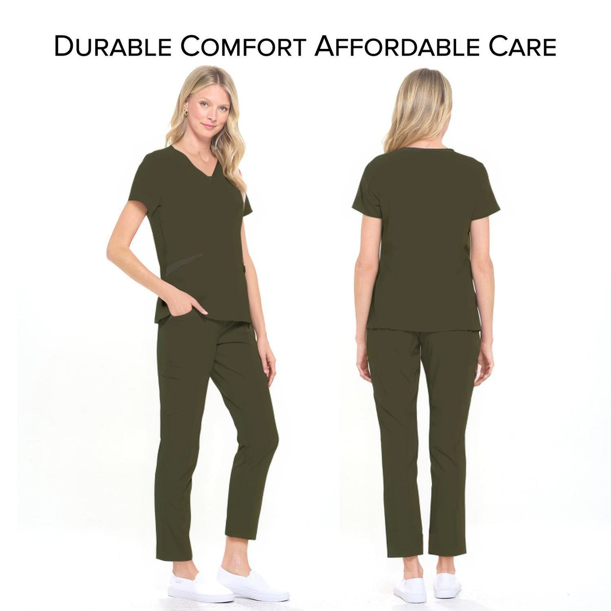 DAGACCI OFFICIAL 4-Way Stretch Split V-Neck Scrub Sets [FS2204] Combined