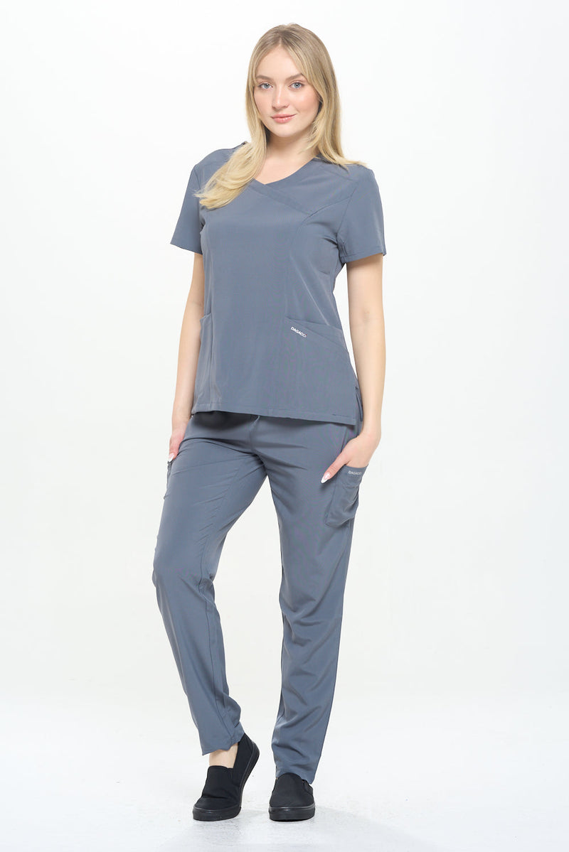 DAGACCI OFFICIAL 4-Way Stretch Y-Neck Medical Scrub Sets [FS2300] Combined