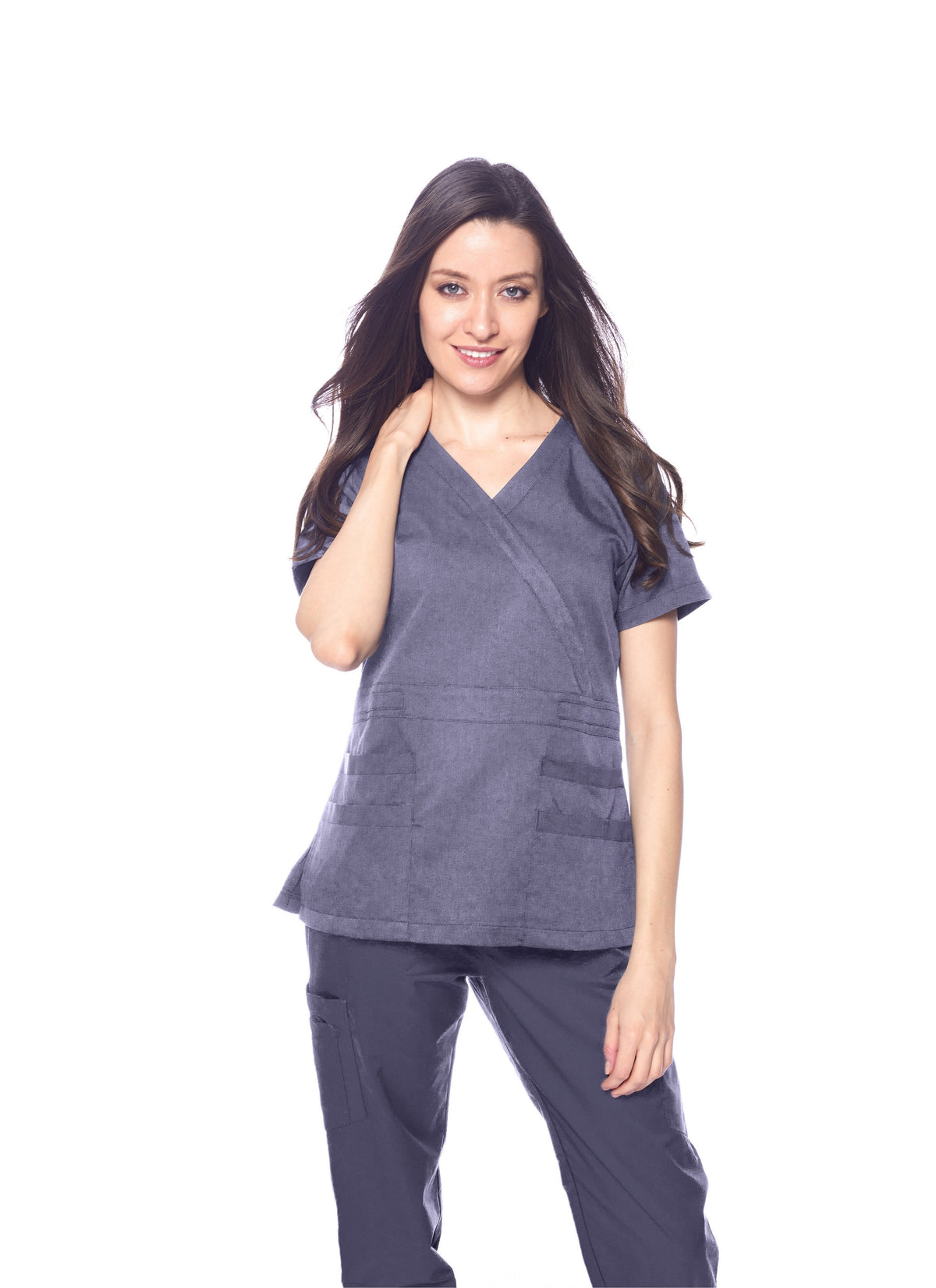 DAGACCI MEDICAL UNIFORM® Natural Stretch® Women's Y-Neck Scrub Sets [NS2102]