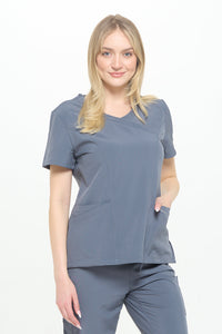 DAGACCI OFFICIAL 4-Way Stretch Y-Neck Medical Scrub Sets [FS2300] Combined