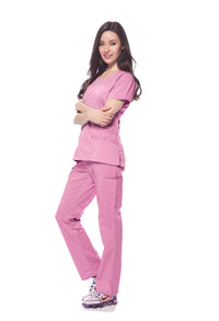 DAGACCI MEDICAL UNIFORM® Natural Stretch® Women's V-Neck Scrub Sets [NS2100]