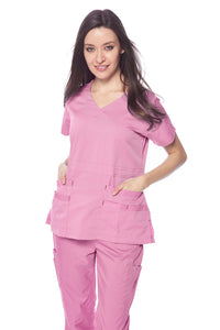 DAGACCI MEDICAL UNIFORM® Natural Stretch® Women's V-Neck Scrub Sets [NS2100]