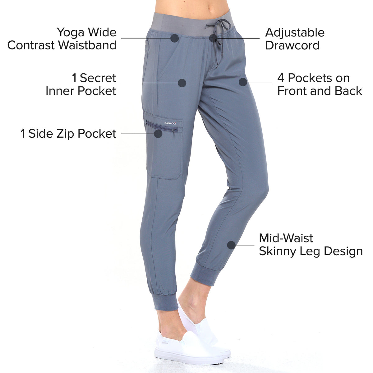 DAGACCI OFFICIAL 4-Way Stretch Unisex Jogger Scrubs Sets [FS2802]