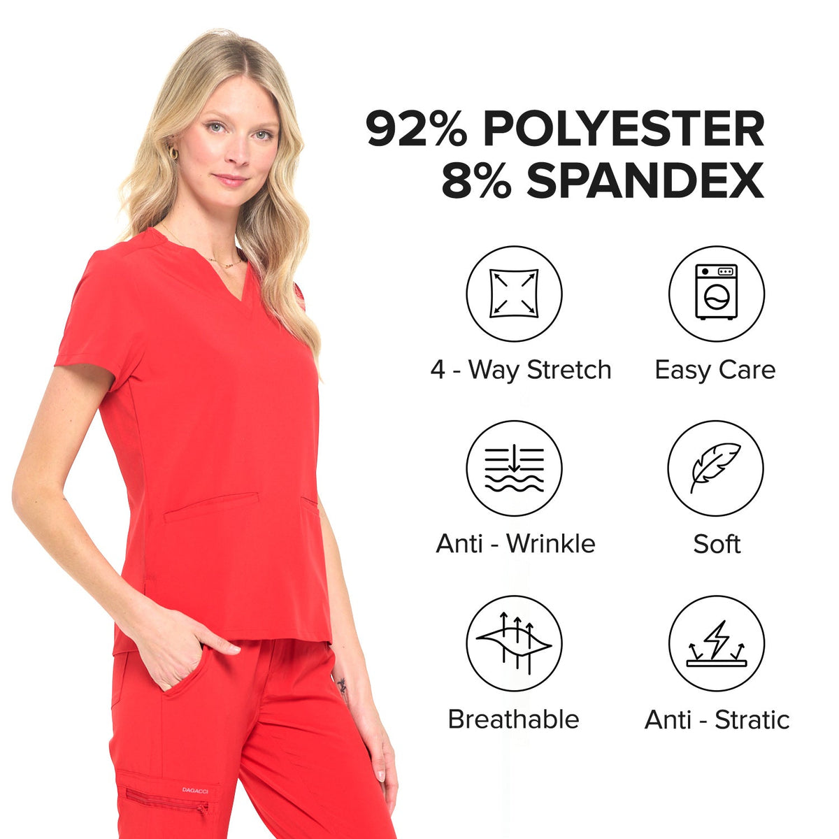 DAGACCI OFFICIAL 4-Way Stretch Unisex Jogger Scrubs Sets [FS2802] Combined