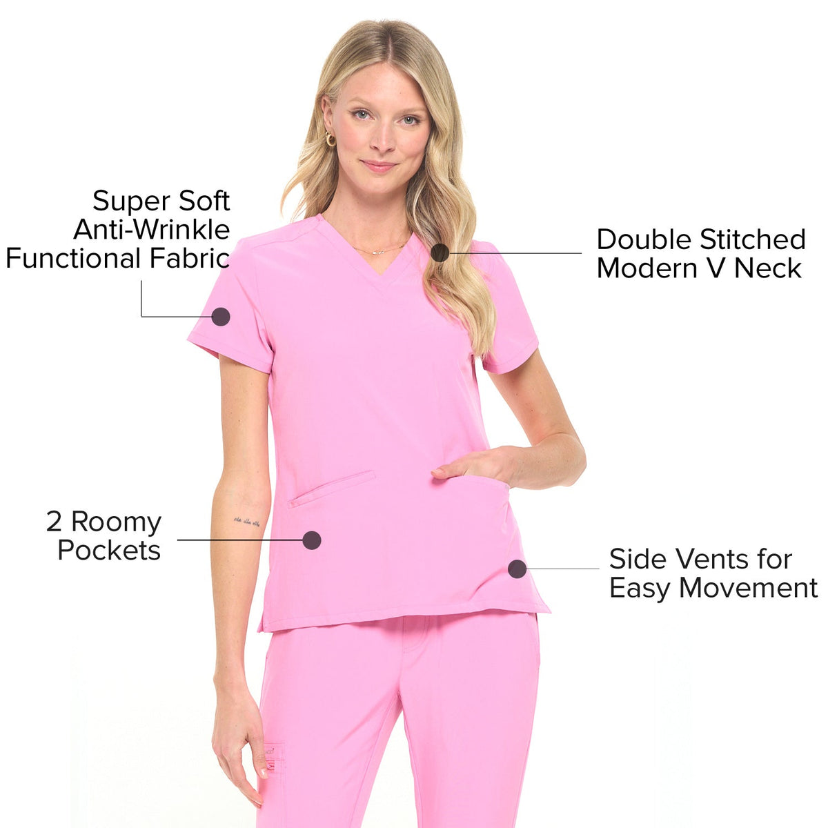 DAGACCI OFFICIAL 4-Way Stretch Unisex Jogger Scrubs Sets [FS2802] Combined