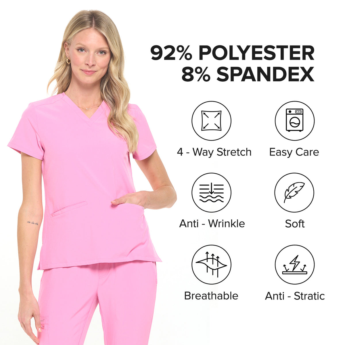 DAGACCI OFFICIAL 4-Way Stretch Unisex Jogger Scrubs Sets [FS2802]