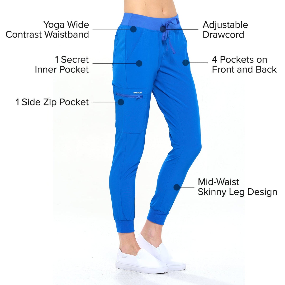 DAGACCI OFFICIAL 4-Way Stretch Unisex Jogger Scrubs Sets [FS2802] Combined