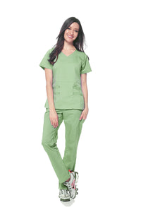 DAGACCI MEDICAL UNIFORM® Natural Stretch® Women's V-Neck Scrub Sets [NS2100]