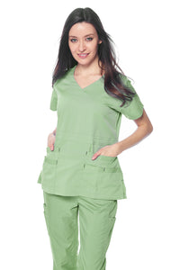 DAGACCI MEDICAL UNIFORM® Natural Stretch® Women's V-Neck Scrub Sets [NS2100]