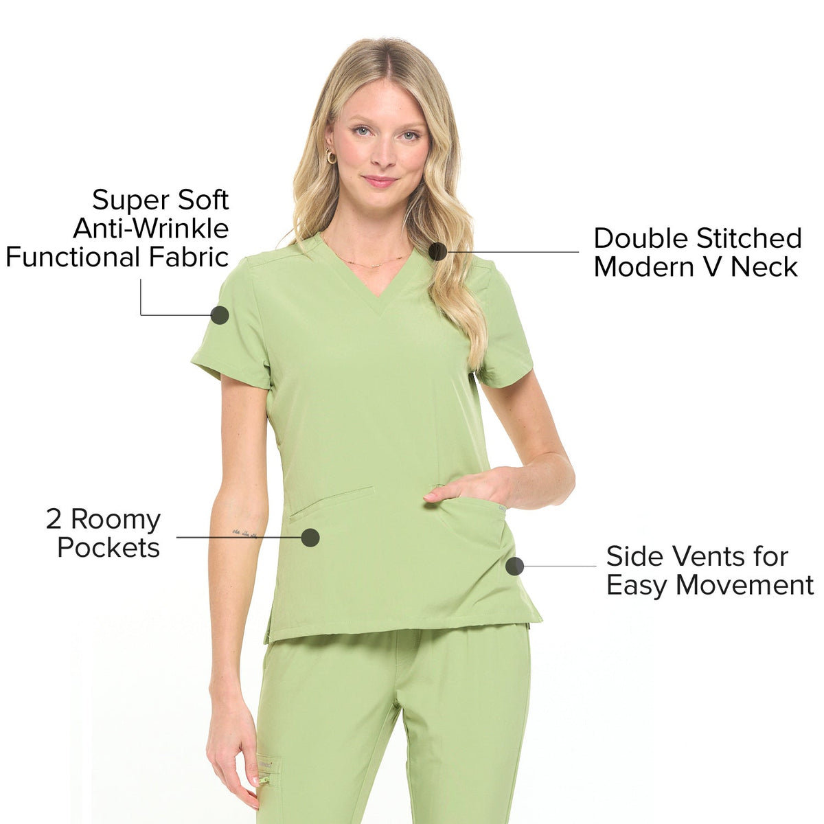 DAGACCI OFFICIAL 4-Way Stretch Unisex Jogger Scrubs Sets [FS2802] Combined