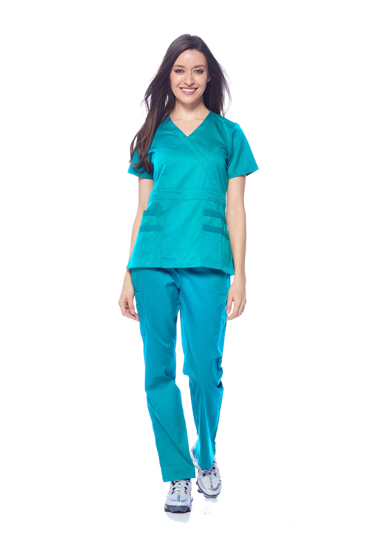 DAGACCI MEDICAL UNIFORM® Natural Stretch® Women's Y-Neck Scrub Sets [NS2102]