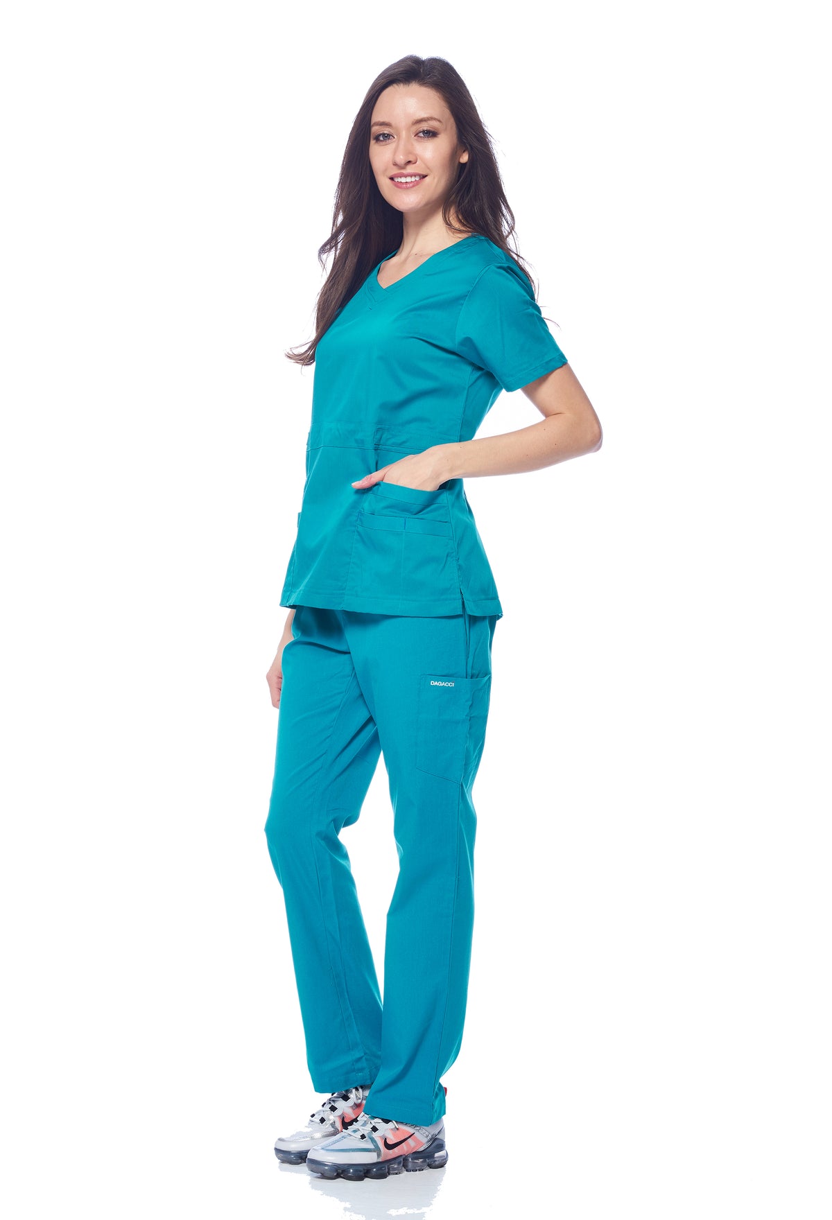 DAGACCI MEDICAL UNIFORM® Natural Stretch® Women's V-Neck Scrub Sets [NS2100]