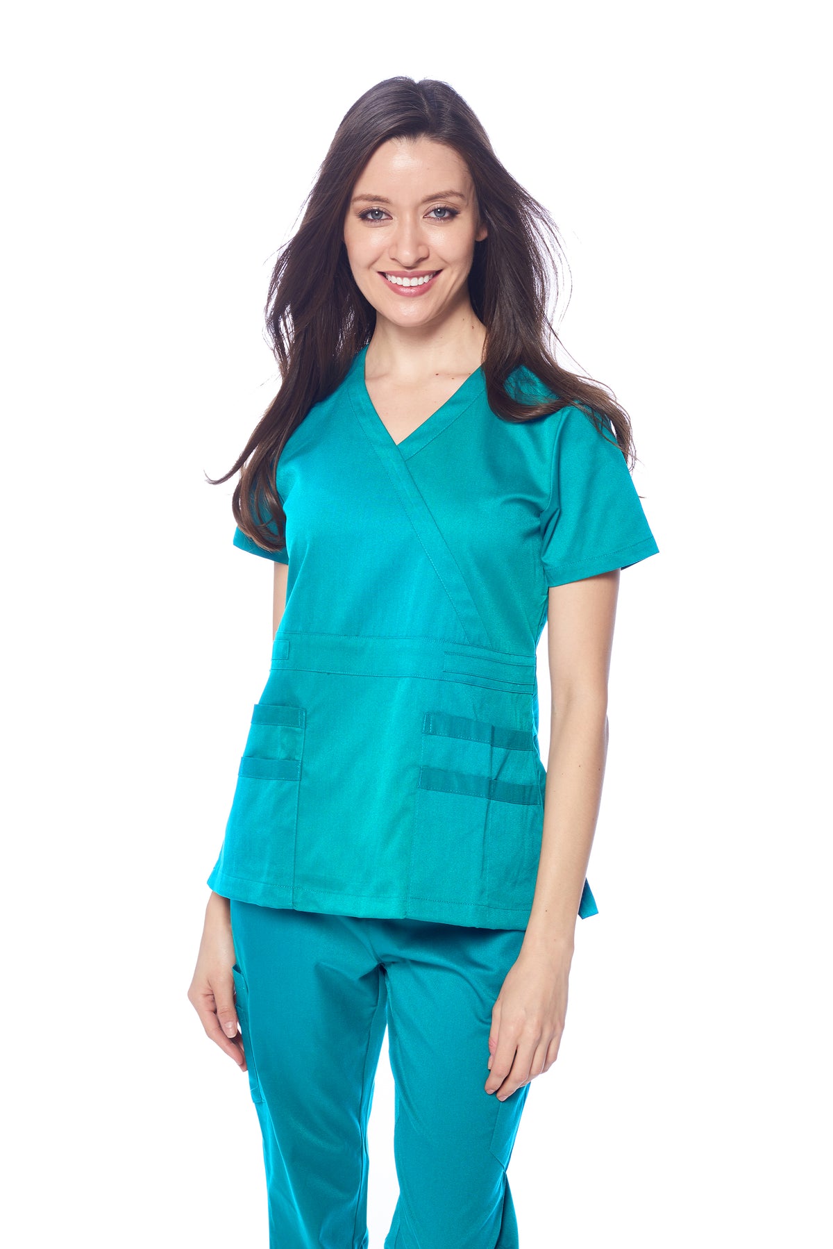 DAGACCI MEDICAL UNIFORM® Natural Stretch® Women's Y-Neck Scrub Sets [NS2102]