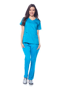 DAGACCI MEDICAL UNIFORM® Natural Stretch® Women's V-Neck Scrub Sets [NS2100]