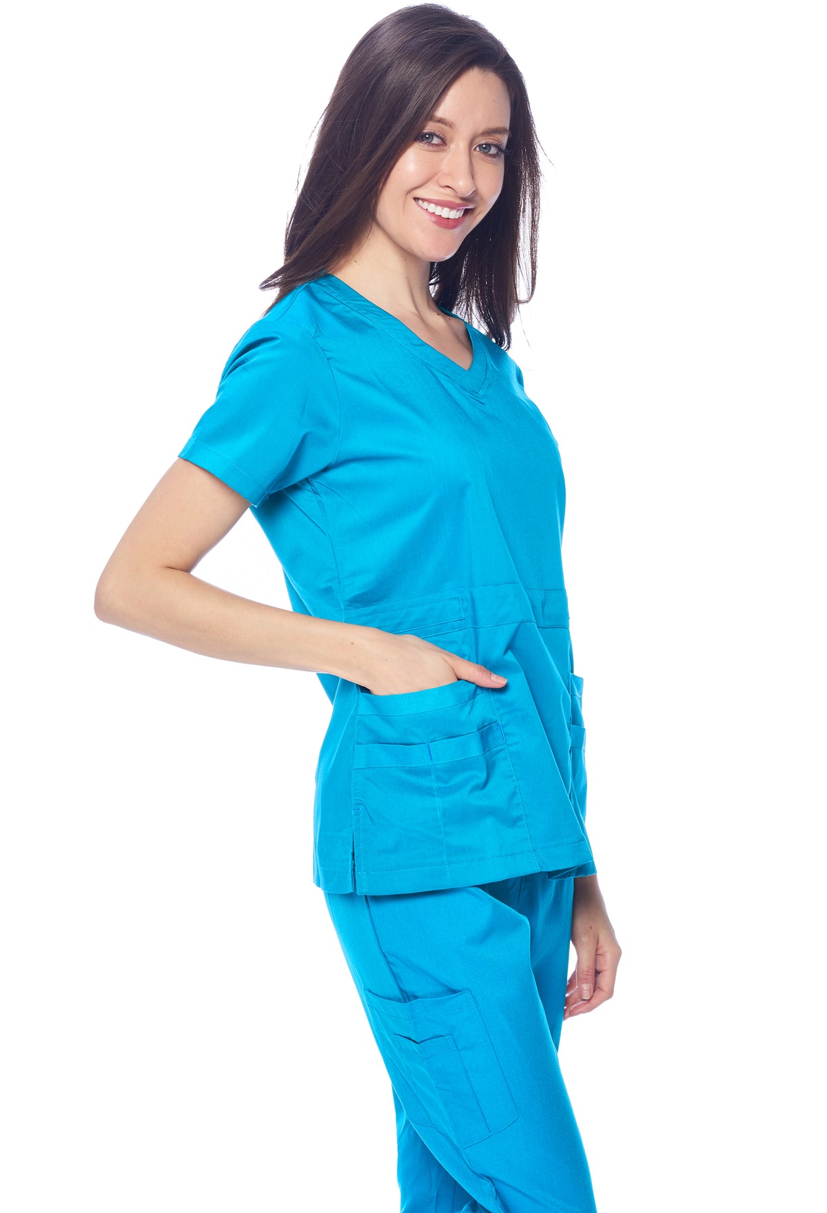 DAGACCI MEDICAL UNIFORM® Natural Stretch® Women's V-Neck Scrub Sets [NS2100]