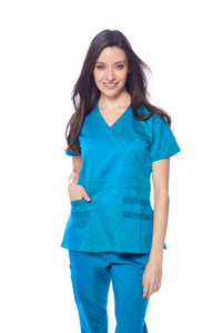 DAGACCI MEDICAL UNIFORM® Natural Stretch® Women's Y-Neck Scrub Sets [NS2102]