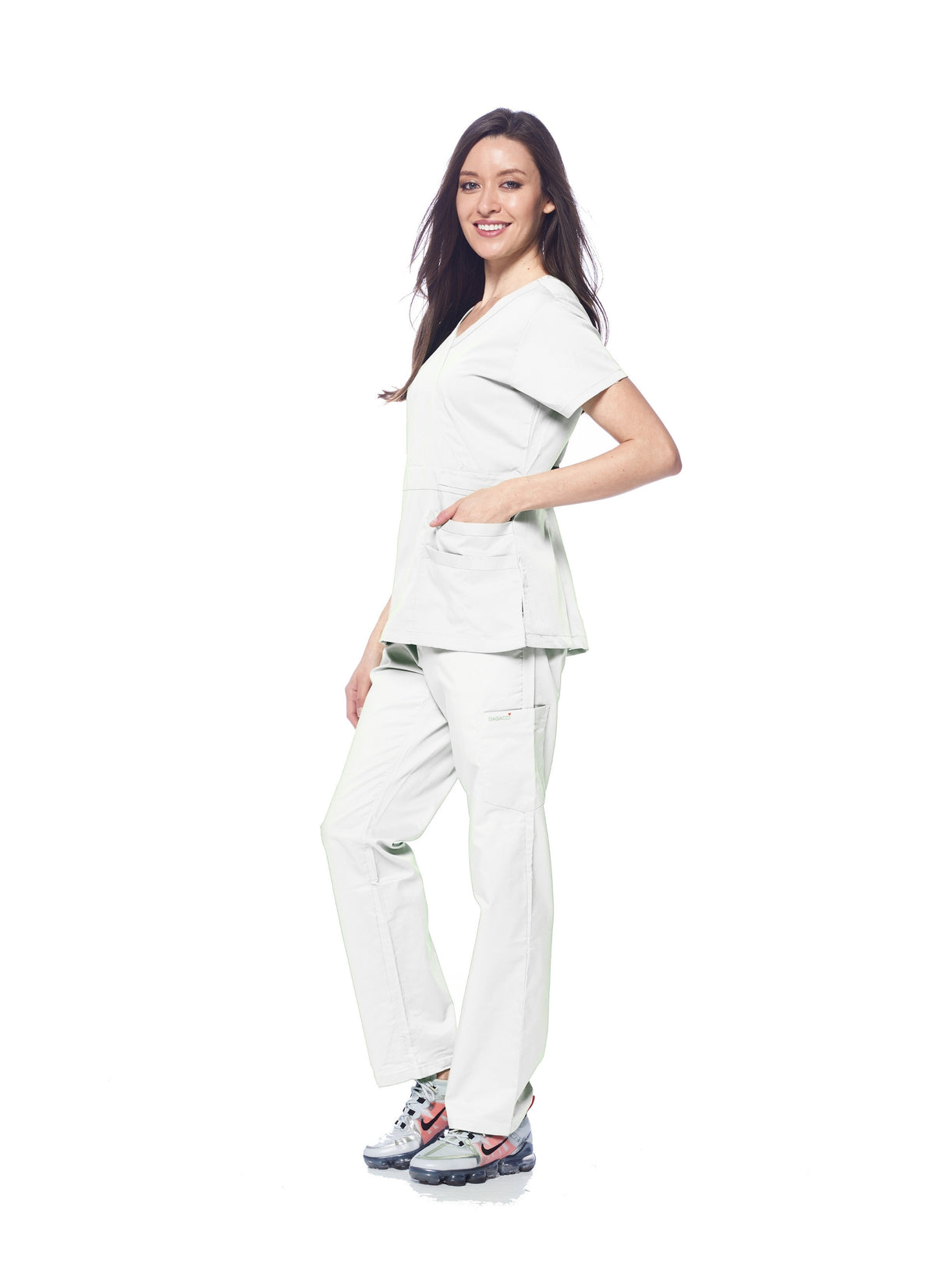 DAGACCI MEDICAL UNIFORM® Natural Stretch® Women's Y-Neck Scrub Sets [NS2102]