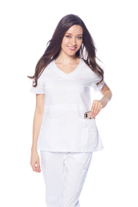 DAGACCI MEDICAL UNIFORM® Natural Stretch® Women's V-Neck Scrub Sets [NS2100]