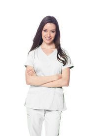 DAGACCI MEDICAL UNIFORM® Natural Stretch® Women's Y-Neck Scrub Sets [NS2102]