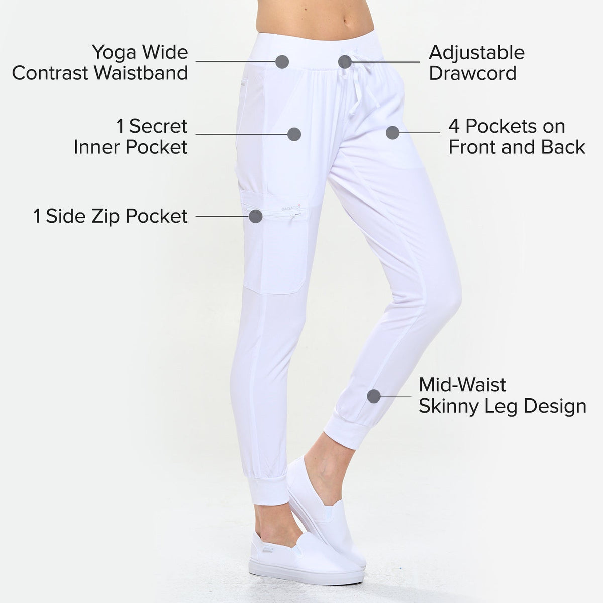 DAGACCI OFFICIAL 4-Way Stretch Unisex Jogger Scrubs Sets [FS2802] Combined