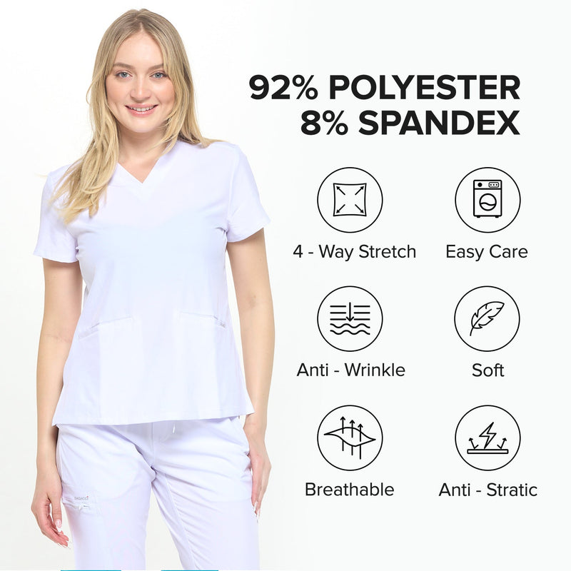 DAGACCI OFFICIAL 4-Way Stretch Unisex Jogger Scrubs Sets [FS2802] Combined