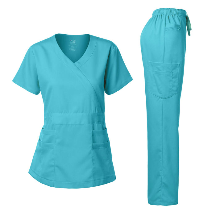 DAGACCI MEDICAL UNIFORM® Natural Stretch® Women's Y-Neck Scrub Sets [NS2102]