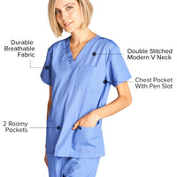 DAGACCI OFFICIAL Unisex Medical Scrub Sets Cotton Blended (KV10005000)