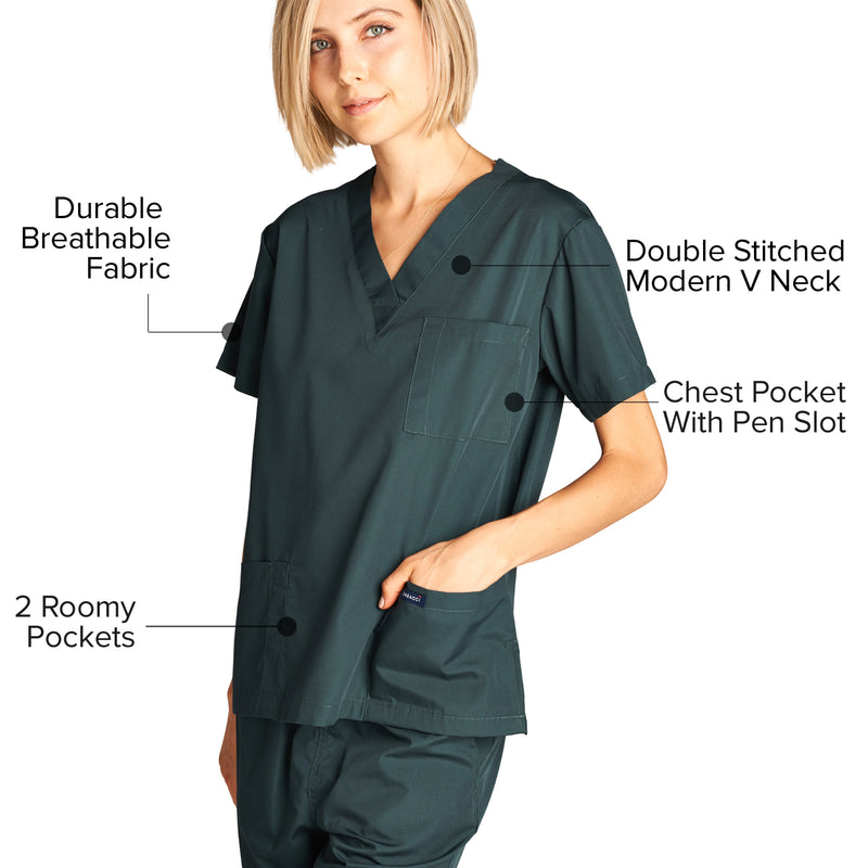DAGACCI OFFICIAL Unisex Medical Scrub Sets Cotton Blended (KV10005000)