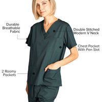 DAGACCI OFFICIAL Unisex Medical Scrub Sets Cotton Blended (KV10005000) Combined