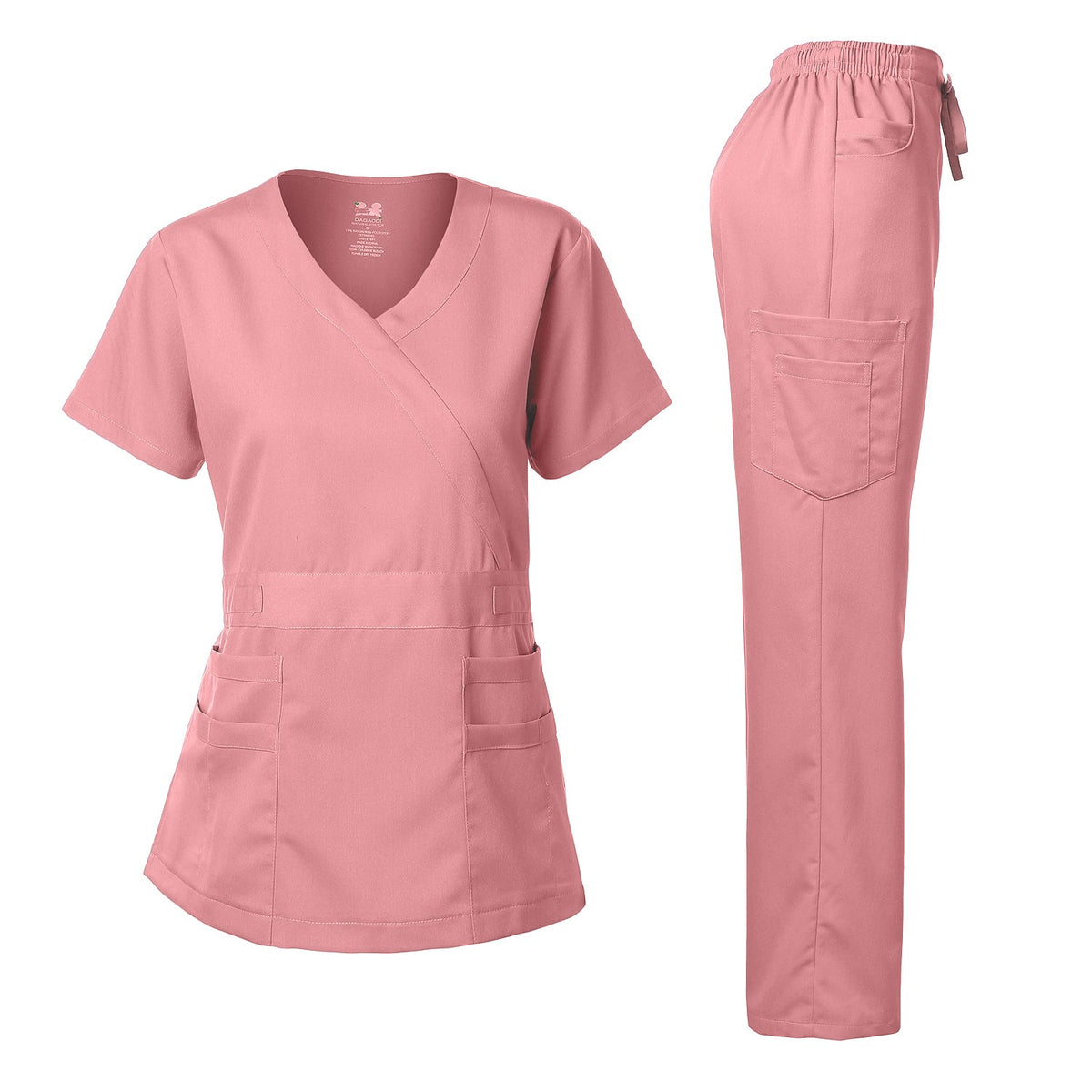 DAGACCI OFFICIAL Natural Stretch Women's Y-Neck Scrub Sets [NS2102] Combined