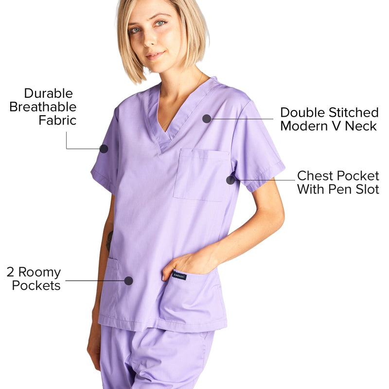 DAGACCI OFFICIAL Unisex Medical Scrub Sets Cotton Blended (KV10005000) Combined