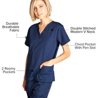 DAGACCI OFFICIAL Unisex Medical Scrub Sets Cotton Blended (KV10005000)