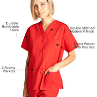 DAGACCI OFFICIAL Unisex Medical Scrub Sets Cotton Blended (KV10005000) Combined