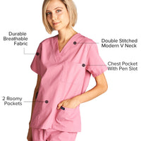 DAGACCI OFFICIAL Unisex Medical Scrub Sets Cotton Blended (KV10005000) Combined