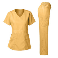 DAGACCI OFFICIAL Natural Stretch Women's Y-Neck Scrub Sets [NS2102] Combined