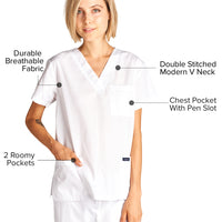 DAGACCI OFFICIAL Unisex Medical Scrub Sets Cotton Blended (KV10005000)