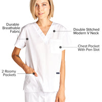 DAGACCI OFFICIAL Unisex Medical Scrub Sets Cotton Blended (KV10005000) Combined